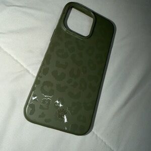 Green Leopard Print Phone Case